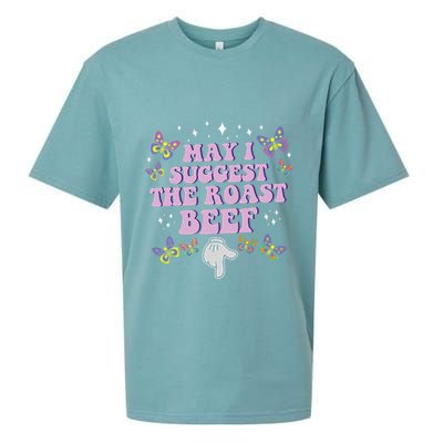 May I Suggest The Roast Beef Funny Embarrassing Adult Humor Sueded Cloud Jersey T-Shirt