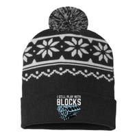 Mechanic I Still Play With Blocks Funny Car Engine USA-Made Snowflake Beanie