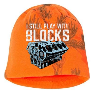 Mechanic I Still Play With Blocks Funny Car Engine Kati - Camo Knit Beanie