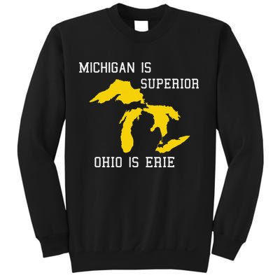 Michigan Is Superior Ohio Is Erie Sweatshirt