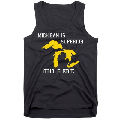 Michigan Is Superior Ohio Is Erie Tank Top