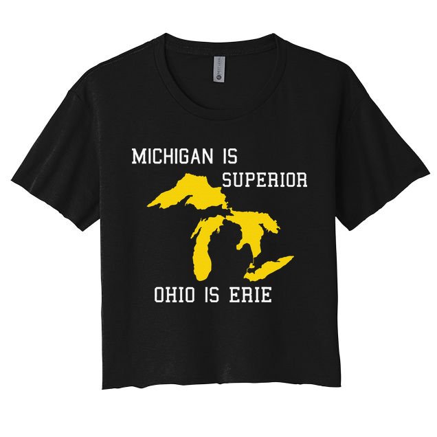 Michigan Is Superior Ohio Is Erie Crop Top