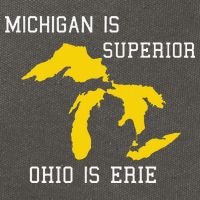Michigan Is Superior Ohio Is Erie Cotton Canvas Backpack