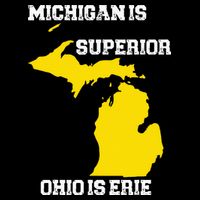 Michigan Is Superior Ohio Is Erie Funny Michigan Map Backpack