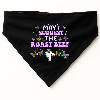 May I Suggest The Roast Beef Funny Embarrassing Adult Humor USA-Made Doggie Bandana