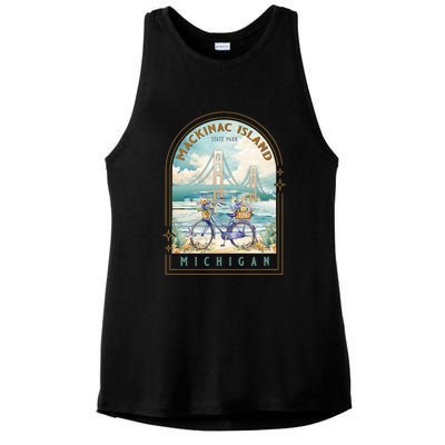 Mackinac Island State Park Michigan Usa Lake Huron Souvenir Ladies PosiCharge Tri-Blend Wicking Tank