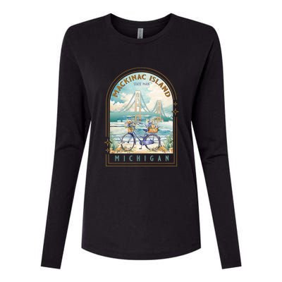 Mackinac Island State Park Michigan Usa Lake Huron Souvenir Womens Cotton Relaxed Long Sleeve T-Shirt