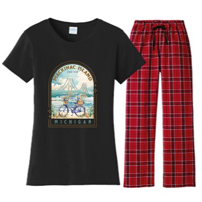 Mackinac Island State Park Michigan Usa Lake Huron Souvenir Women's Flannel Pajama Set