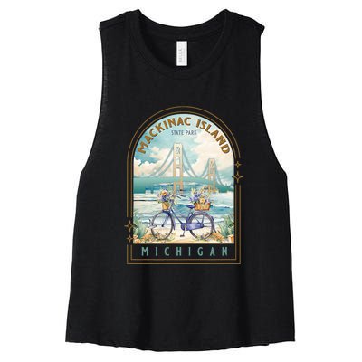 Mackinac Island State Park Michigan Usa Lake Huron Souvenir Women's Racerback Cropped Tank