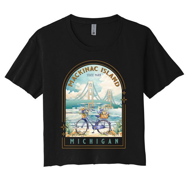 Mackinac Island State Park Michigan Usa Lake Huron Souvenir Crop Top