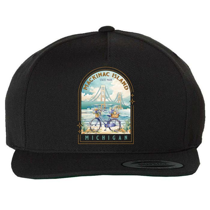 Mackinac Island State Park Michigan Usa Lake Huron Souvenir Wool Snapback Cap