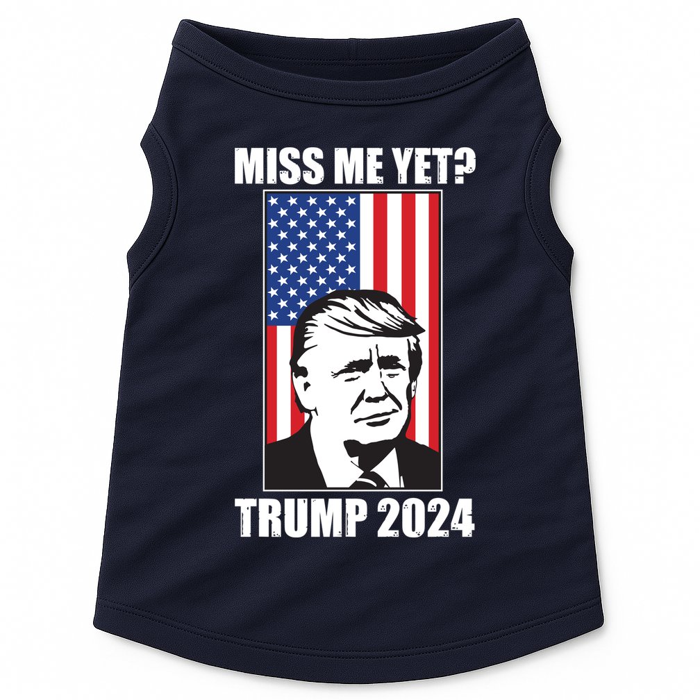 Miss Me Yet? Trump 2024 USA American Flag Doggie Tank