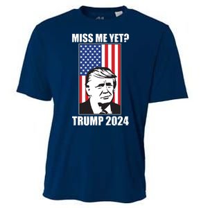 Miss Me Yet? Trump 2024 USA American Flag Cooling Performance Crew T-Shirt