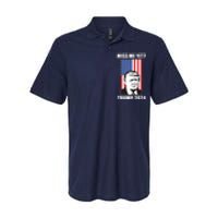 Miss Me Yet? Trump 2024 USA American Flag Softstyle Adult Sport Polo