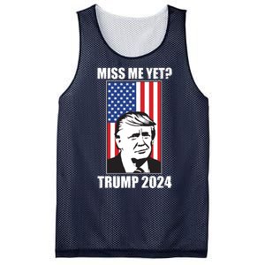 Miss Me Yet? Trump 2024 USA American Flag Mesh Reversible Basketball Jersey Tank