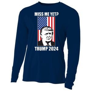 Miss Me Yet? Trump 2024 USA American Flag Cooling Performance Long Sleeve Crew