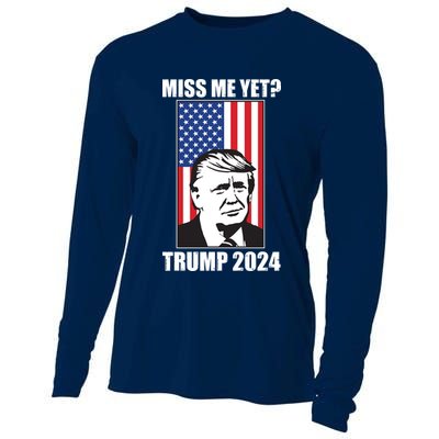 Miss Me Yet? Trump 2024 USA American Flag Cooling Performance Long Sleeve Crew