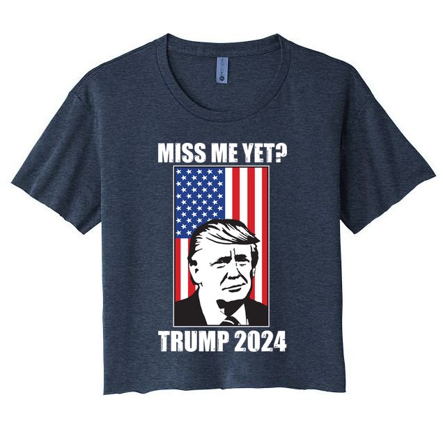Miss Me Yet? Trump 2024 USA American Flag Crop Top