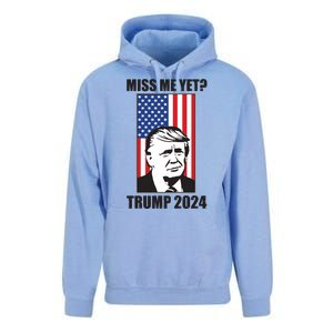 Miss Me Yet? Trump 2024 USA American Flag Unisex Surf Hoodie