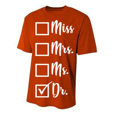 Miss Mrs Ms Dr Performance Sprint T-Shirt