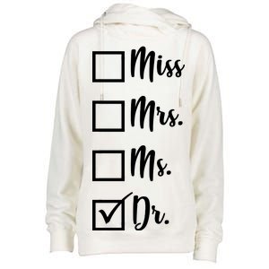 Miss Mrs Ms Dr Womens Funnel Neck Pullover Hood