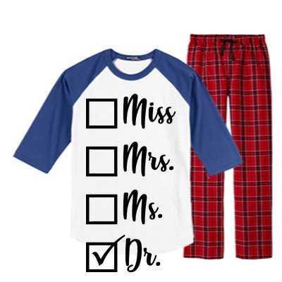 Miss Mrs Ms Dr Raglan Sleeve Pajama Set