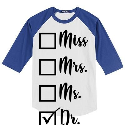 Miss Mrs Ms Dr Kids Colorblock Raglan Jersey