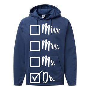 Miss Mrs Ms Dr Performance Fleece Hoodie