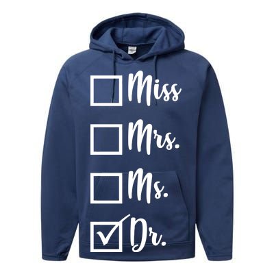 Miss Mrs Ms Dr Performance Fleece Hoodie