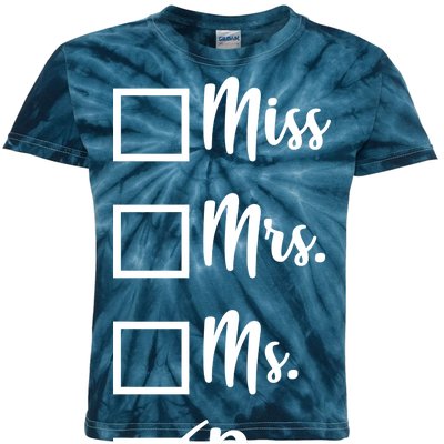 Miss Mrs Ms Dr Kids Tie-Dye T-Shirt