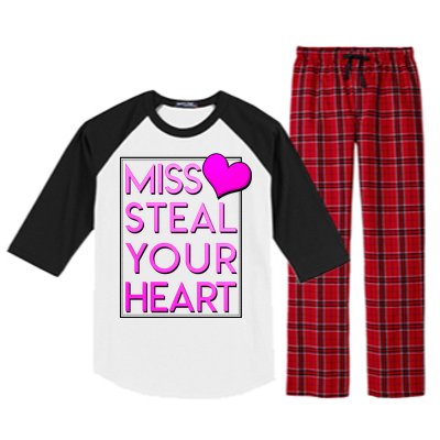 Miss Steal Your Heart Valentines Day Raglan Sleeve Pajama Set