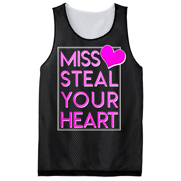 Miss Steal Your Heart Valentines Day Mesh Reversible Basketball Jersey Tank