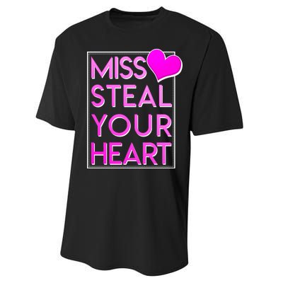 Miss Steal Your Heart Valentines Day Performance Sprint T-Shirt