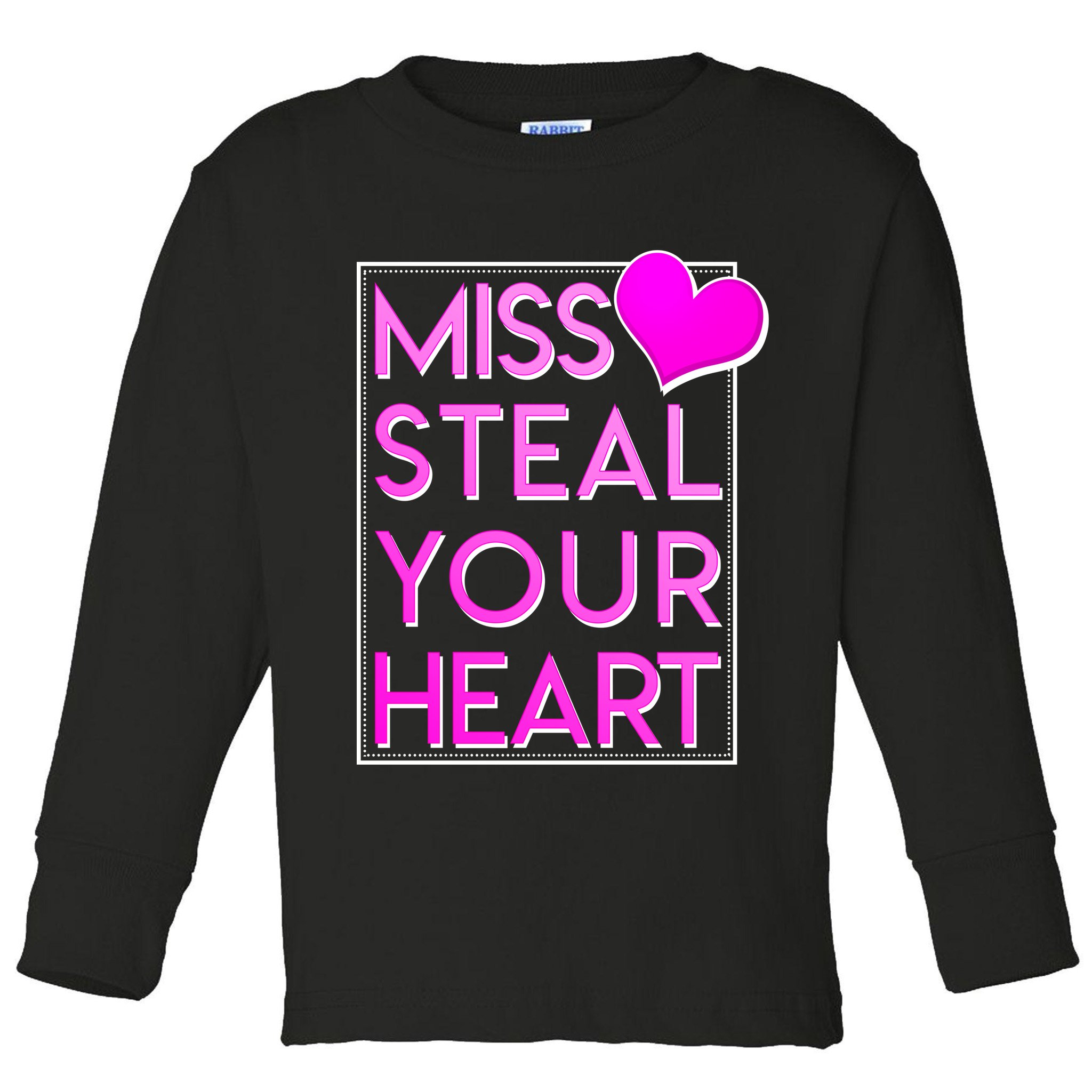 Miss Steal Your Heart Valentines Day Toddler Long Sleeve Shirt