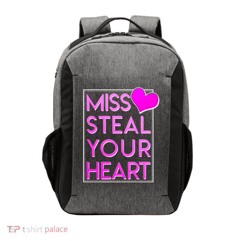 Miss Steal Your Heart Valentines Day Vector Backpack