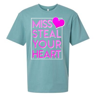 Miss Steal Your Heart Valentines Day Sueded Cloud Jersey T-Shirt