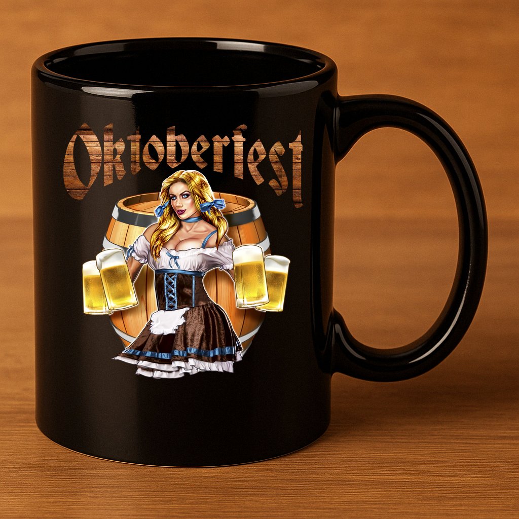 Miss Wiesn Oktoberfest 11oz C Handle Ceramic Mug