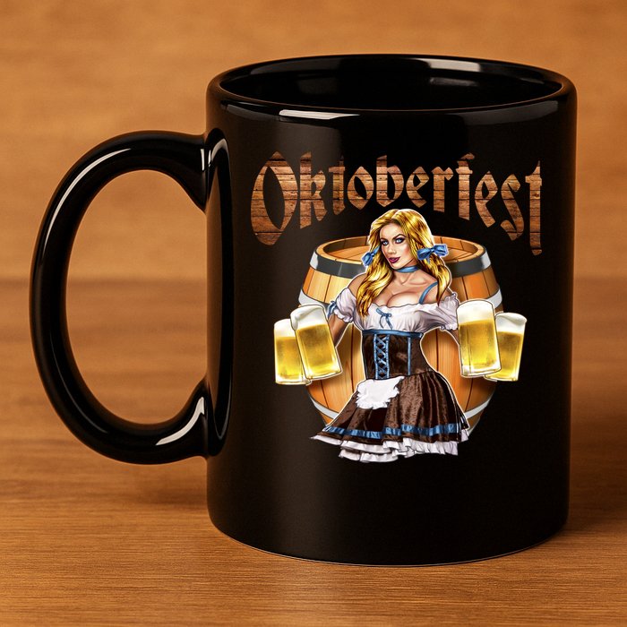 Miss Wiesn Oktoberfest 11oz C Handle Ceramic Mug