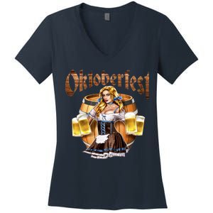 Miss Wiesn Oktoberfest Women's V-Neck T-Shirt