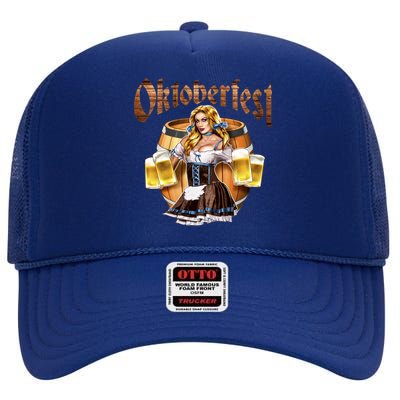 Miss Wiesn Oktoberfest High Crown Mesh Back Trucker Hat