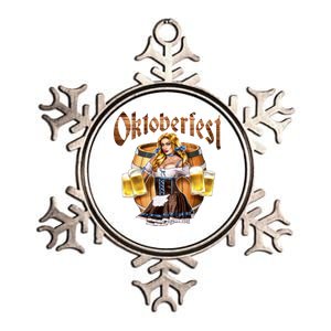 Miss Wiesn Oktoberfest Metallic Star Ornament