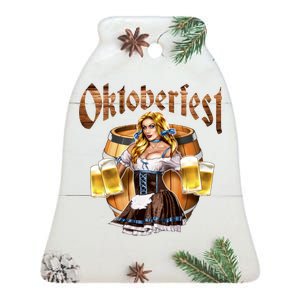 Miss Wiesn Oktoberfest Ceramic Bell Ornament