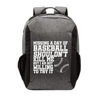 Missing A Day Of Baseball  Vector Backpack