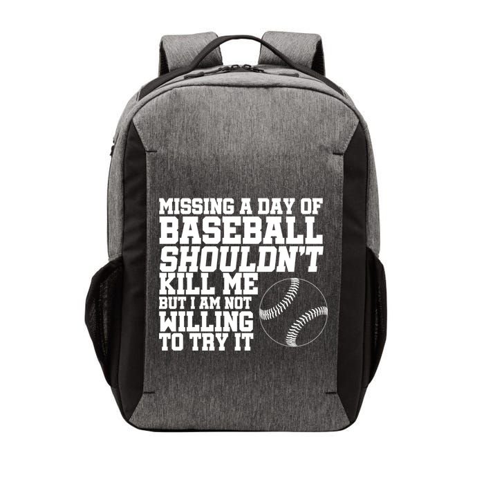 Missing A Day Of Baseball  Vector Backpack
