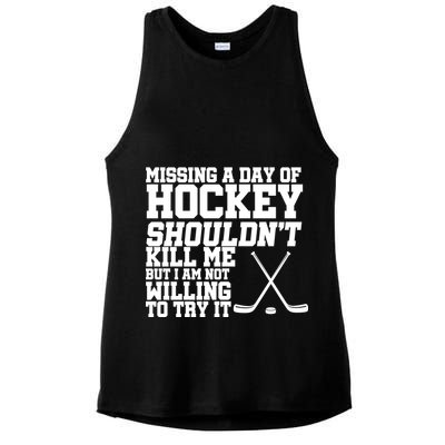 Missing Hockey Shouldn't Kill Me Ladies PosiCharge Tri-Blend Wicking Tank