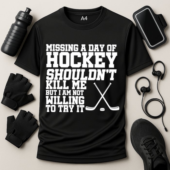 Missing Hockey Shouldn't Kill Me Cooling Performance Crew T-Shirt