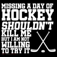 Missing Hockey Shouldn't Kill Me Drawstring Bag