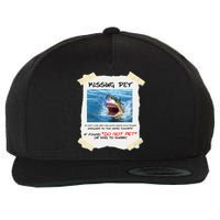 Missing Pet Funny Great White Shark  Wool Snapback Cap
