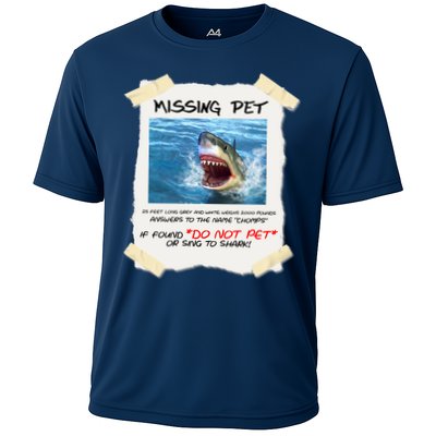 Missing Pet Funny Great White Shark  Performance Shirt