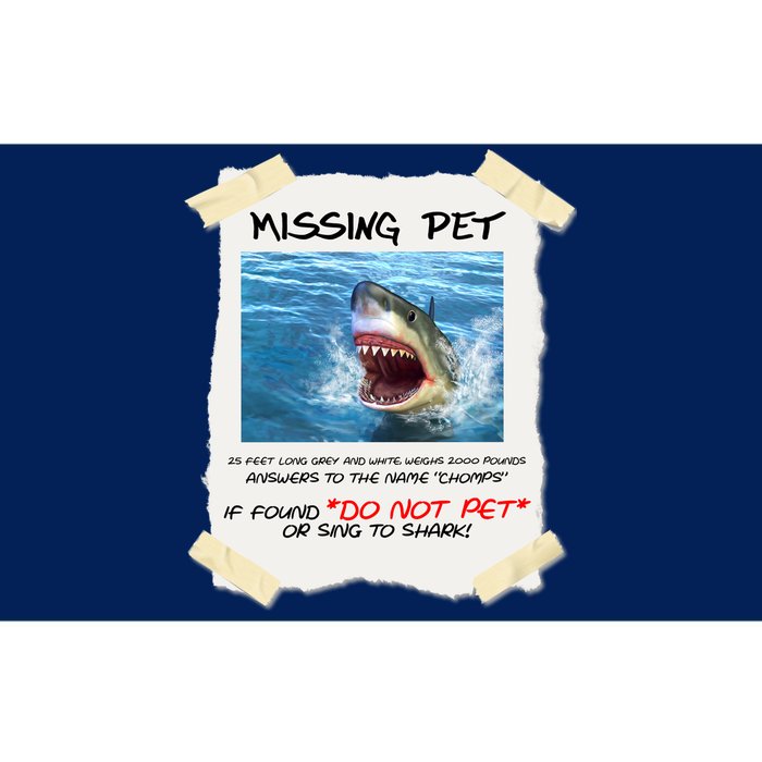 Missing Pet Funny Great White Shark  Bumper Sticker